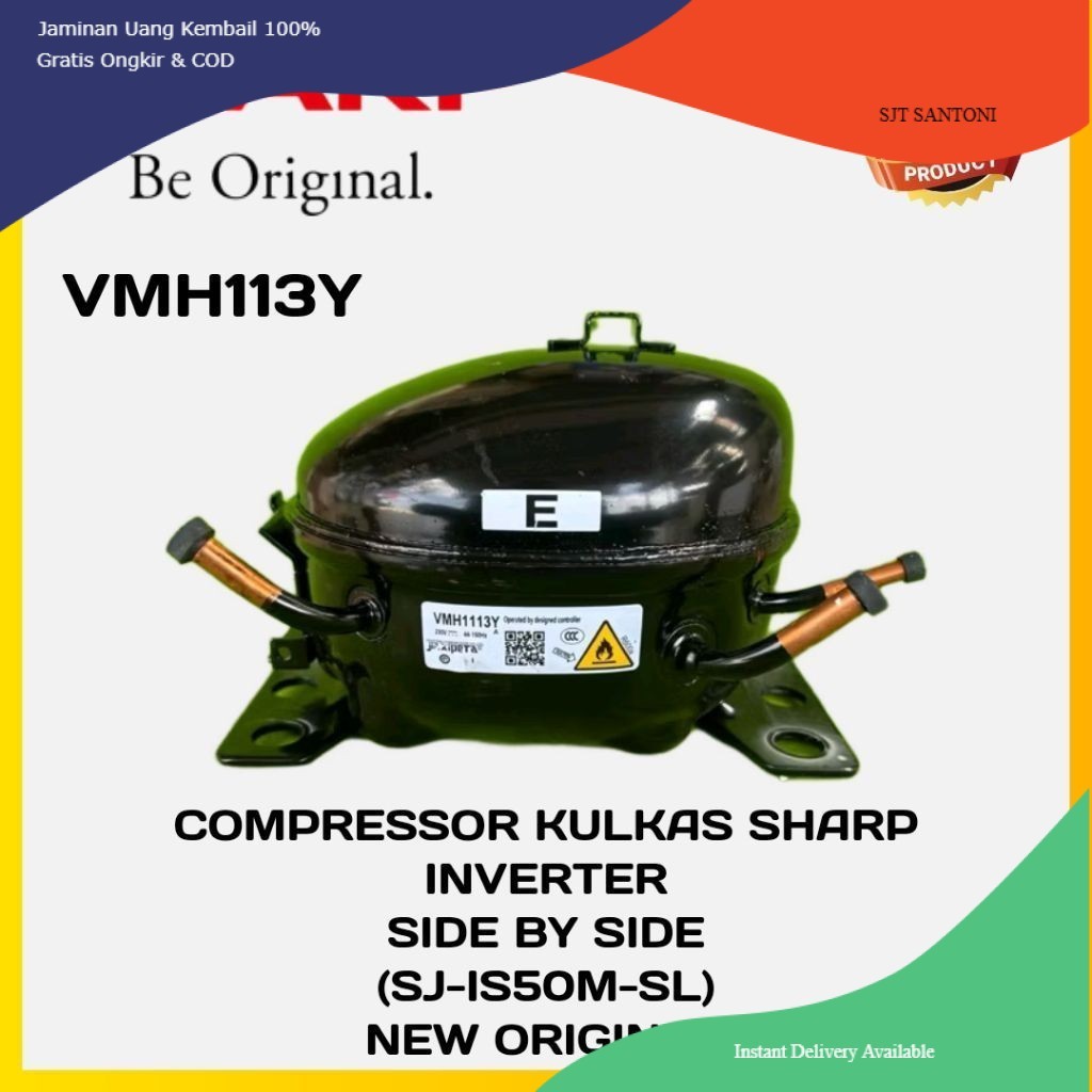 Compressor kompresor Kulkas InverterKULKAS SHARP INVERTER SIDE BY SIDE kompresor Compressor 
(SJ-IS5