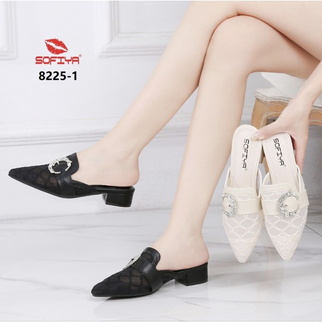 SOFIYA ORI 8225 1 SANDAL WANITA IMPORT / SENDAL BUSTONG HAK TAHU / SANDAL FASHION