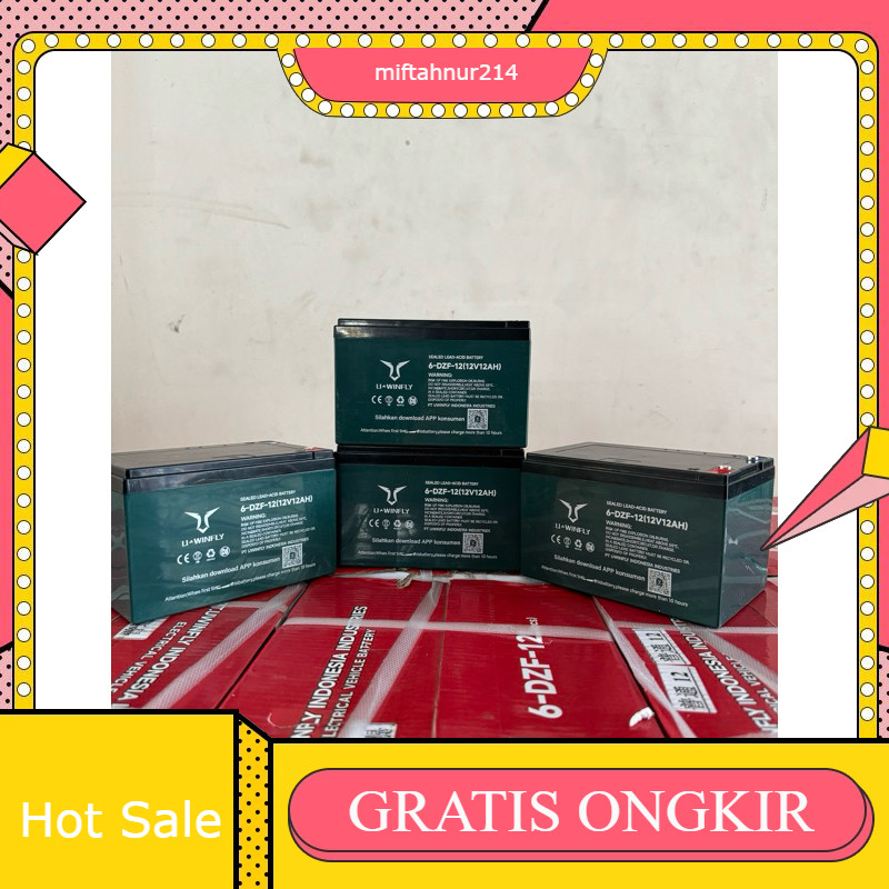 AKI SEPEDA LISTRIK/BATRAI SEPEDA LISTRIK UWINFLY 48V/12AH 1 SET