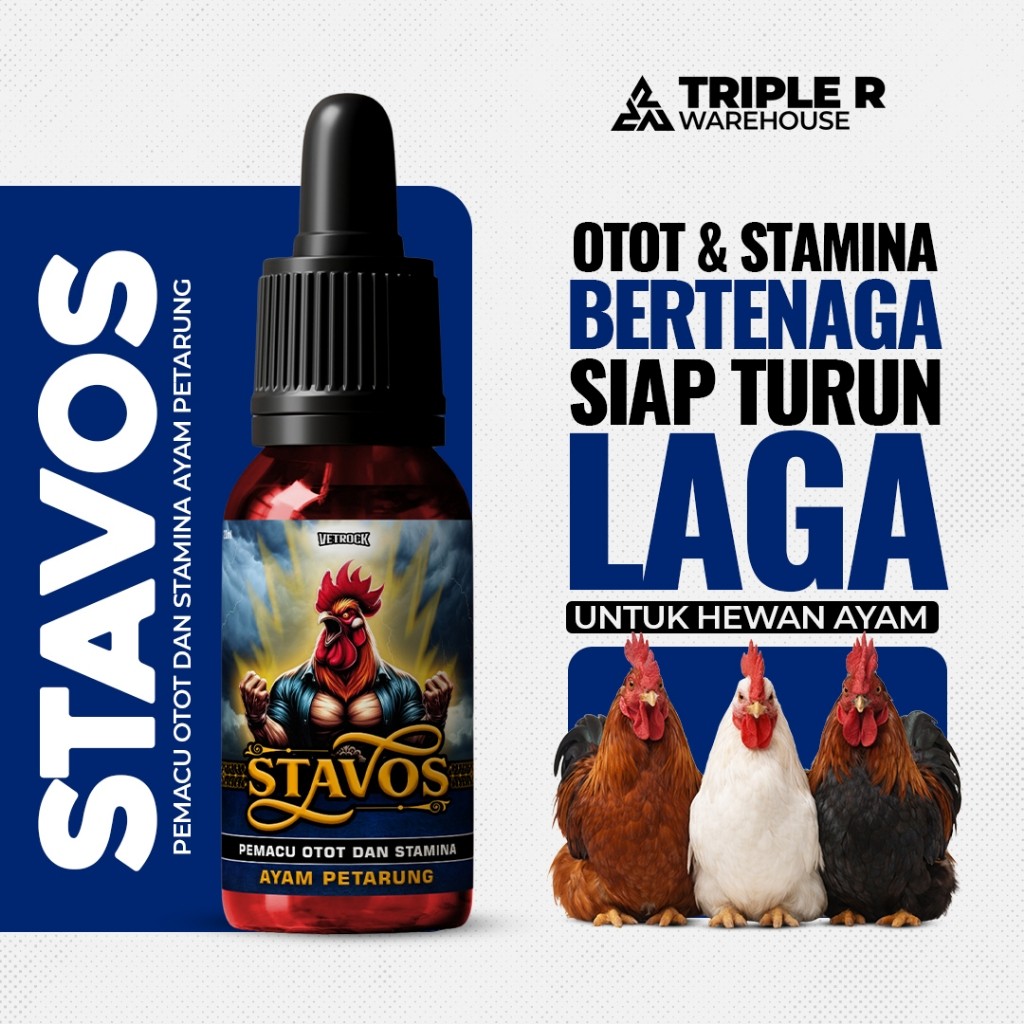 STAVOS Suplemen Booster Otot Ayam – Pembentuk Otot Padat & Kuat, Dukung Stamina, Recovery & Performa