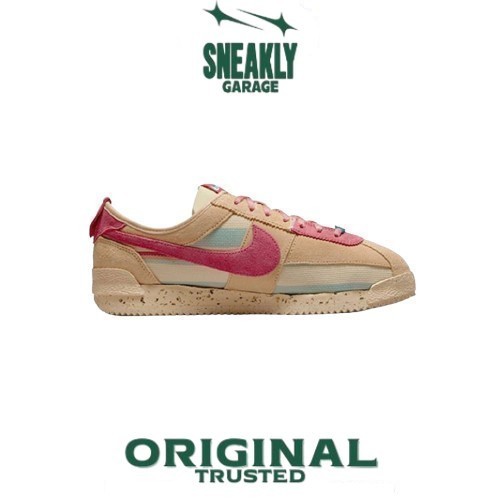 Sepatu Union x Nike Cortez SP Sesame Pink Clay    Sneakers Unisex