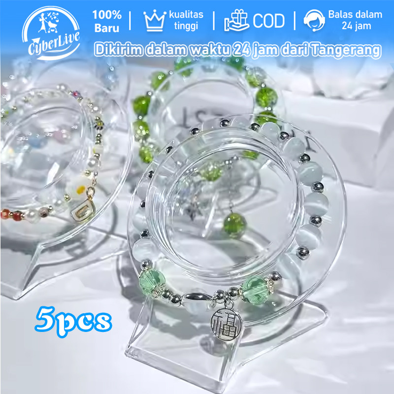 Rak Display Gelang Akrilik 5pcs Holder Gelang Akrilik Stand Dudukan Gelang Akrilik
