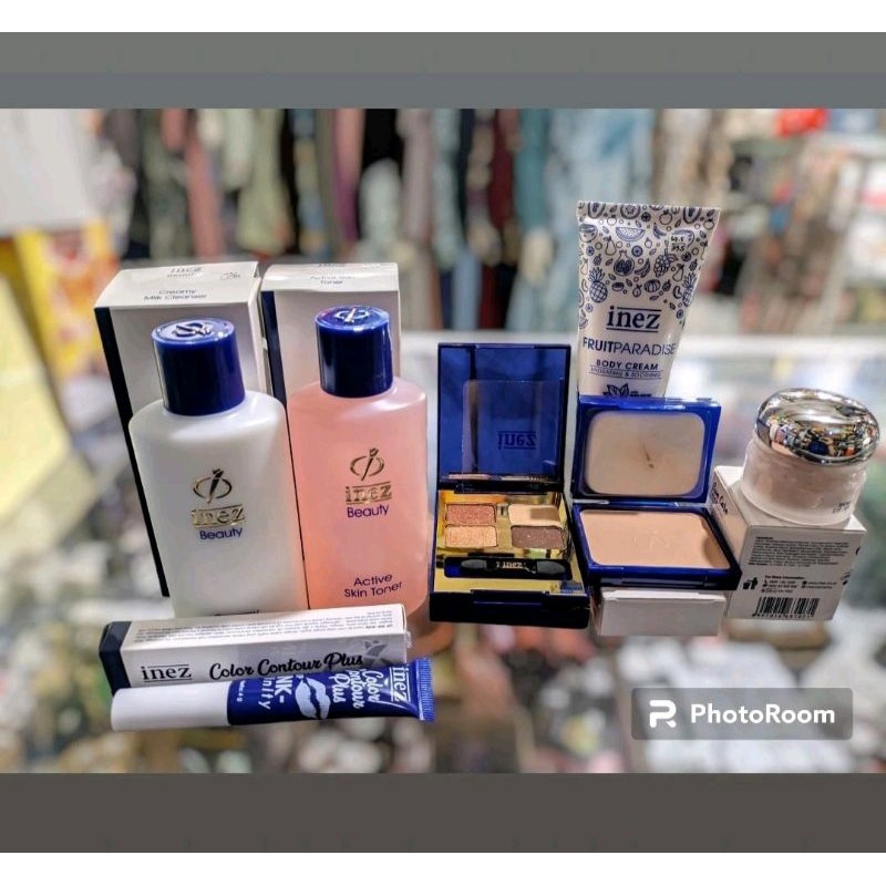 INEZ PAKET HANTARAN/ SET HANTARAN Cleanser Compact Eyeshadow Lipstik Eyeshadow Lipstik