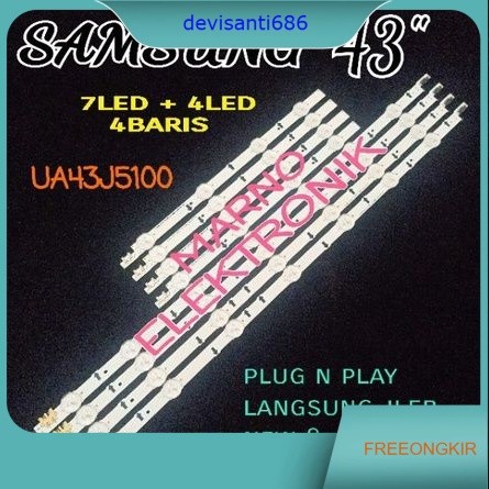 LAMPU BL BACKLIGHT LED TV SAMSUNG 43 INCH UA-43J5100AK UA 43J5100 AK UA43J5100AK SAMSUNG 43 IN UA43J