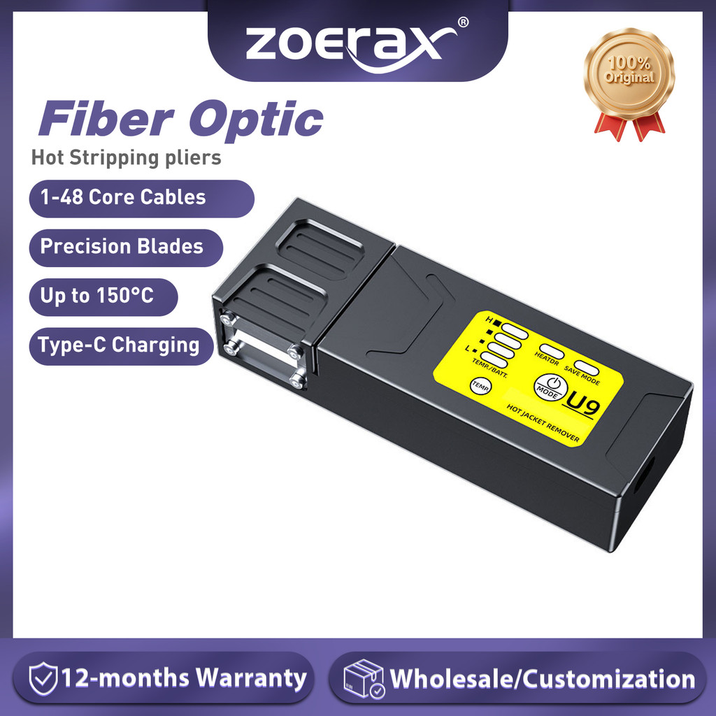 ZoeRax Heated Fiber Stripper Pliers Optical Wire Stripping Tool for Ribbon Fiber and Cable Fusion Ap