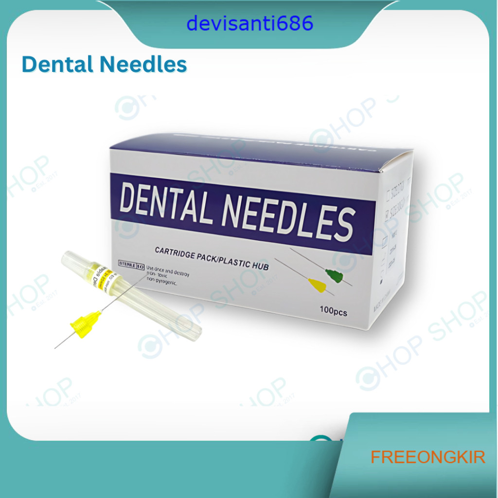 ORIGINAL Dental Needle Citojec | Citojek 30G isi 100pcs 12mm / 16mm / 21mm / 25mm Jarum Gigi
