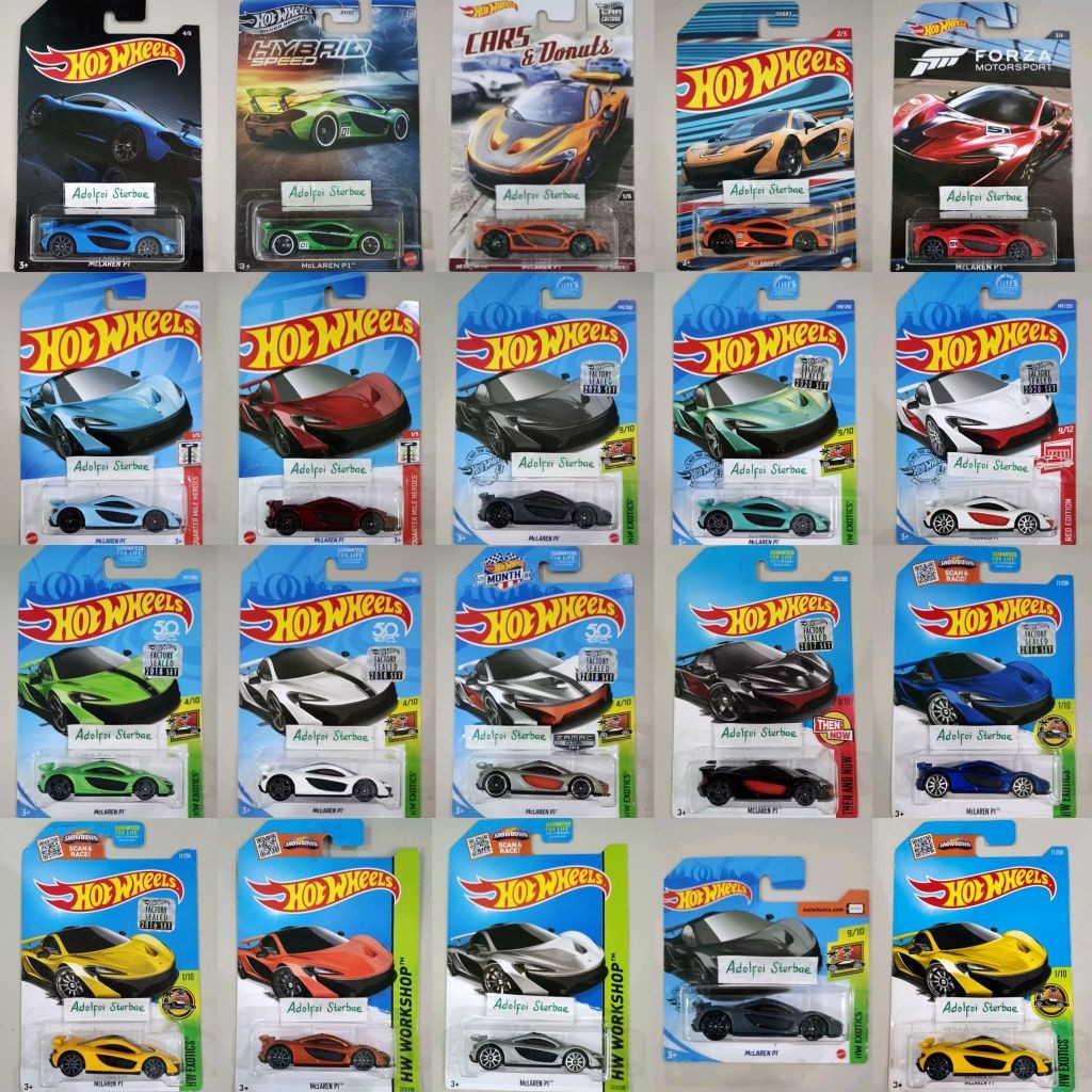 hotwheels hot wheels mclaren P1 edisi factory sealed hw Exotics hw workshop then and now forza motor