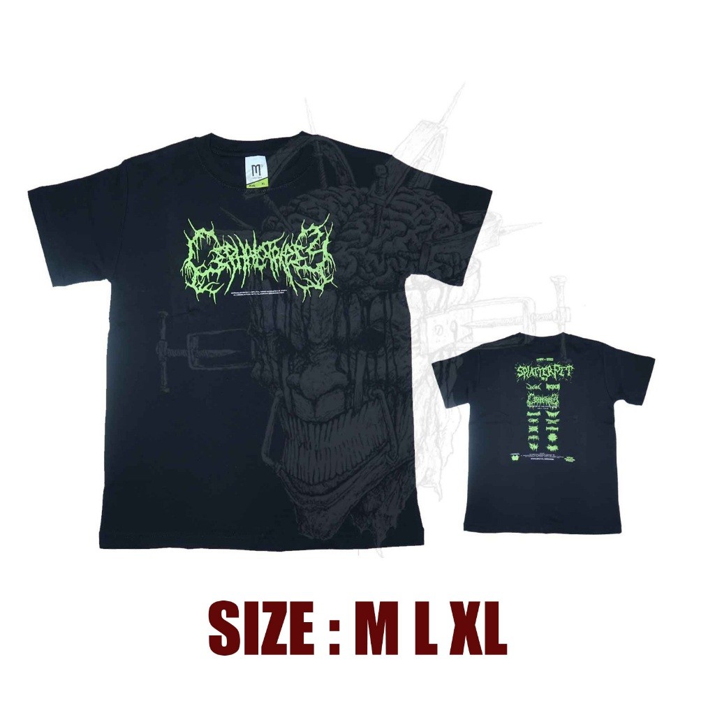 KIDS T-SHIRT - CEPHALOTRIPSY - Splatter Pit 3 - Green Logo