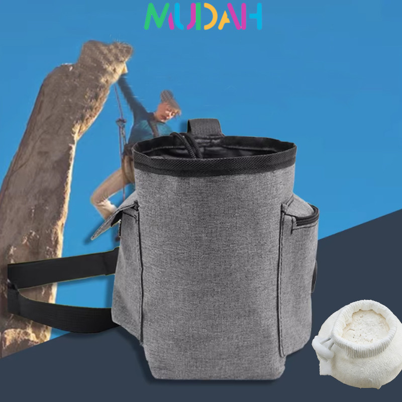 Chalk Bag Tas Kapur Serbaguna Panjat Tebing Rock Climbing Untuk Panjat Tebing Tas Pinggang Penyimpan