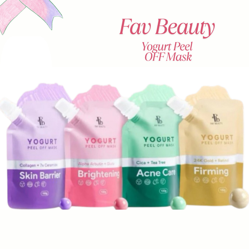 Fav Beauty Yogurt Peel Off Mask 100gr and 50gr/Masker Wajah