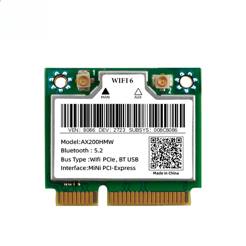 Wifi6 AX200HMW Adapter Wifi Bluetooth 5.2 Mini PCIe Bezprzewodowa karta sieciowa Dwuzakresowa 2,4 GH