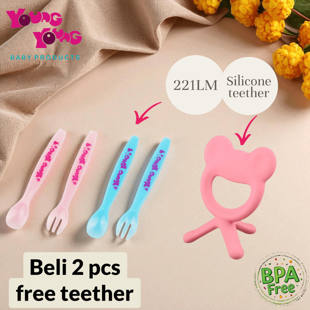 Young Young Baby Spoon Dan Fork Sendok Garpu Anak