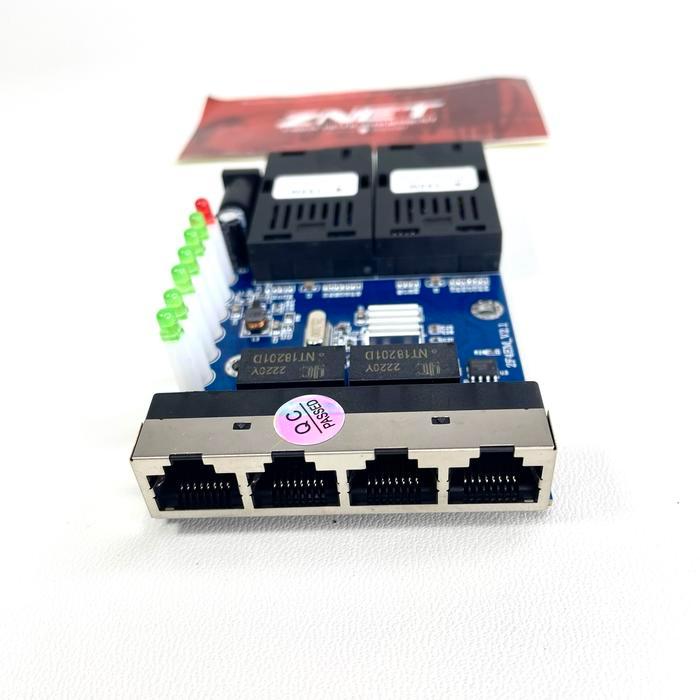 PCB POE 2 FO 4 LAN MEDIA CONVERTER POE BOARD ONLY 4 FO 2LAN MURAH
