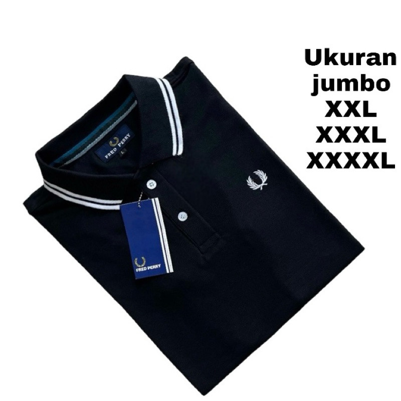 FIDERX  Baju kaos kerah pria dewasa jumbo XXL XXXL 4XL / kaos kerah pria dewasa / atasan pria jumbo 