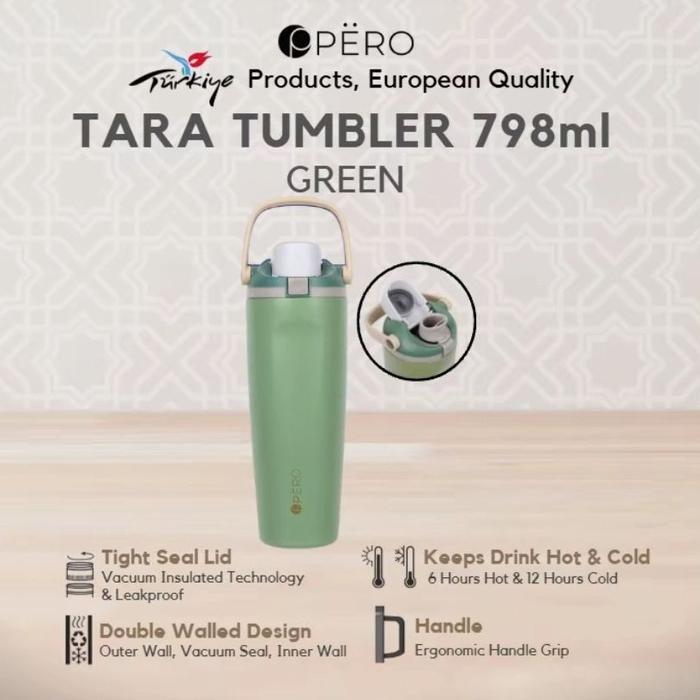 Pero Tara Tumbler 798ML - Botol Minum Tara Tumbler Tahan Panas Dingin Stainless Steel tumbler - Gree