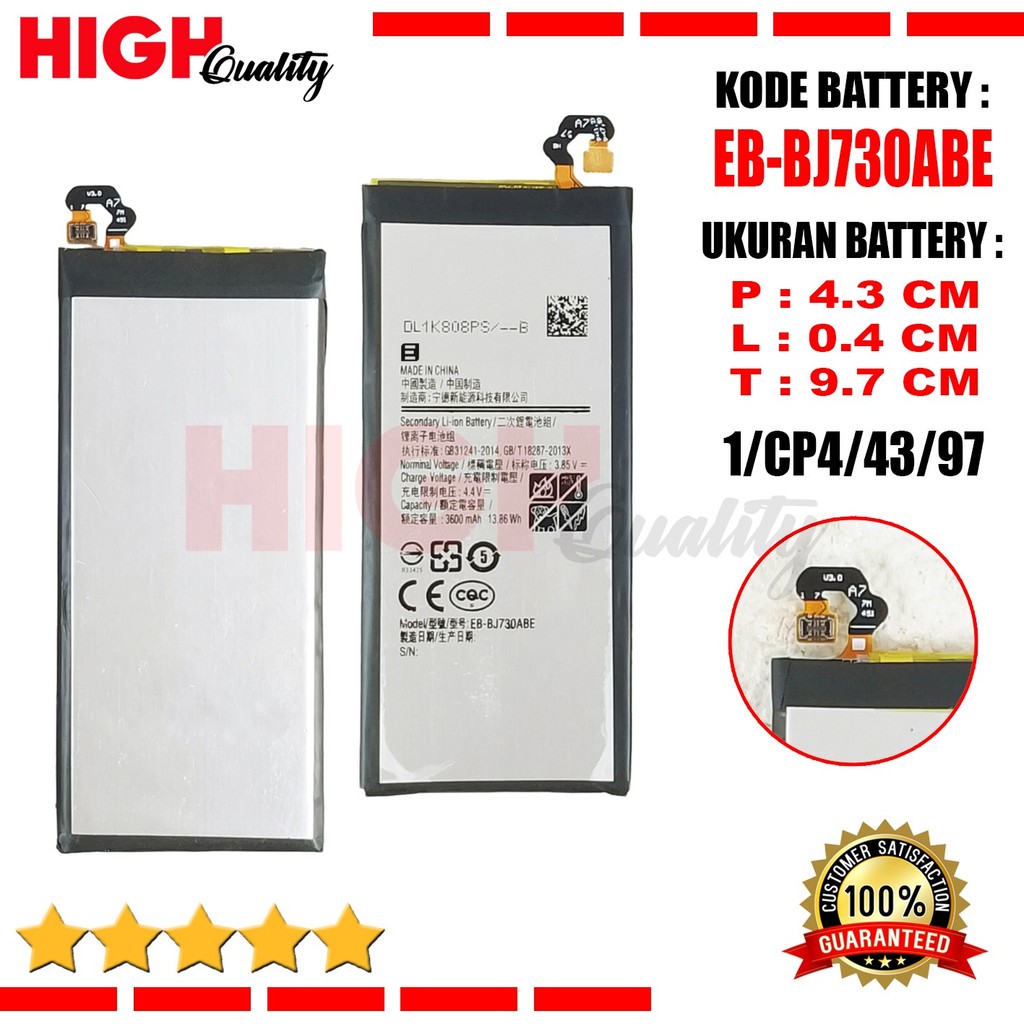 Baterai Samsung Galaxy J7 2017 J730 J7Pro SM-J730Y J7 pro SM-J730G Batre EB-BJ730ABE High Quality