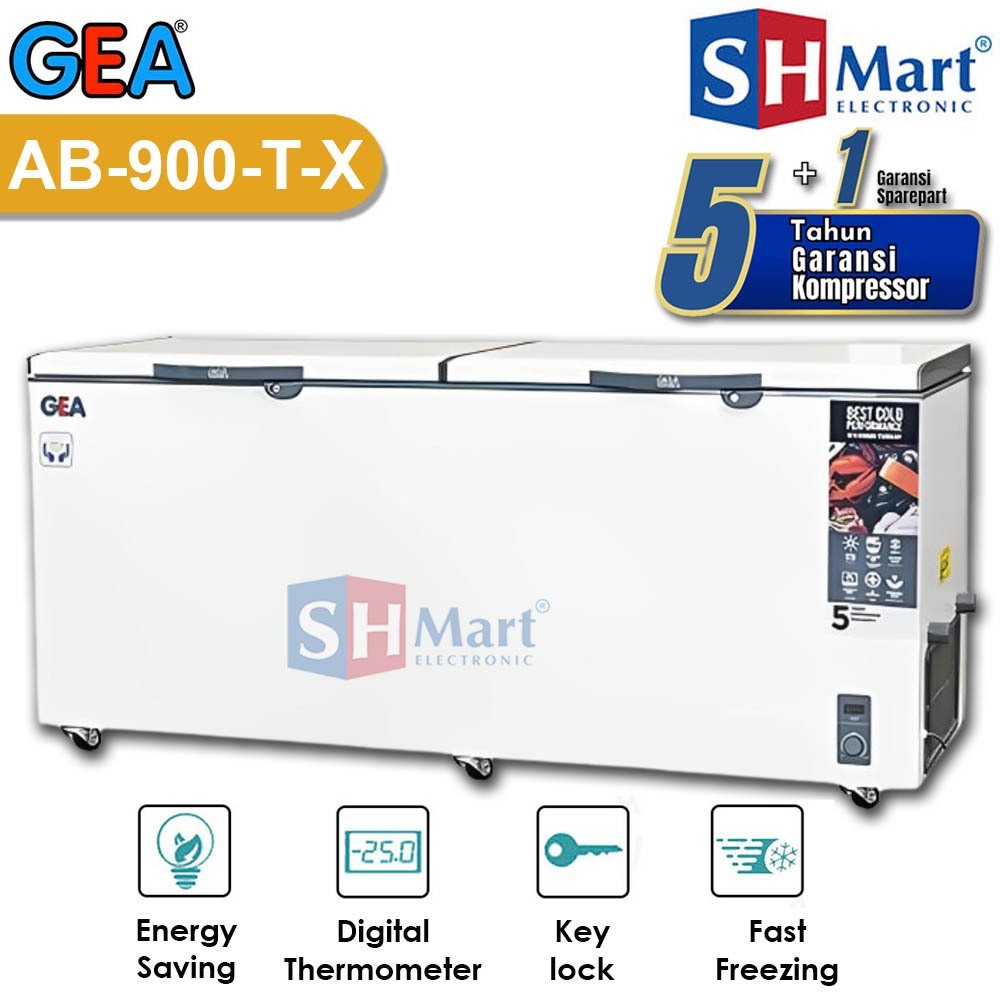 CHEST FREEZER 2 PINTU GEA AB-900TX AB900TX KAPASITAS 865 LITER FREEZER BOX PETI PEMBEKU GARANSI RESM