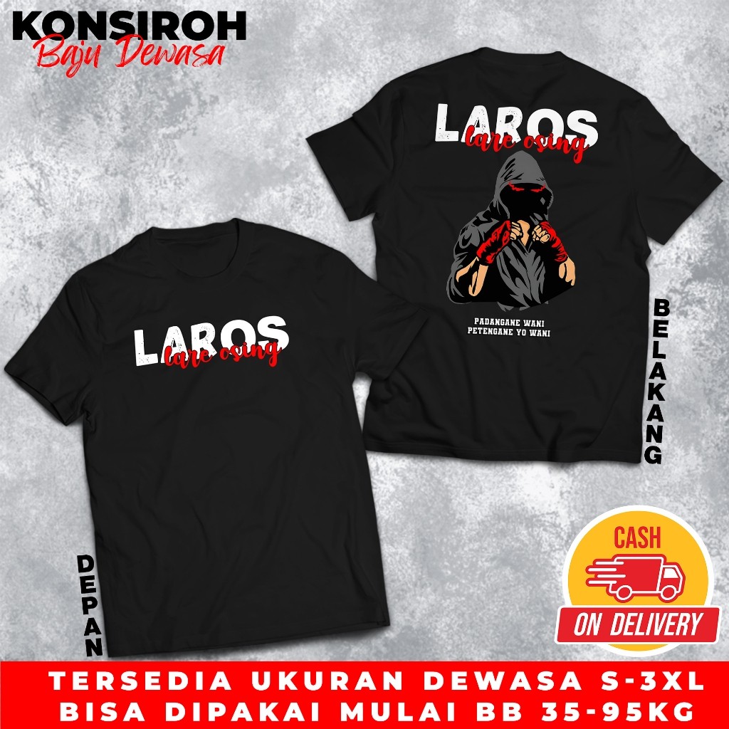 Kaos Lare Osing Banyuwangi Pendek Unisex Kebanggaan Banyuwangi Laros Combed 24s Semi Katun Unisex