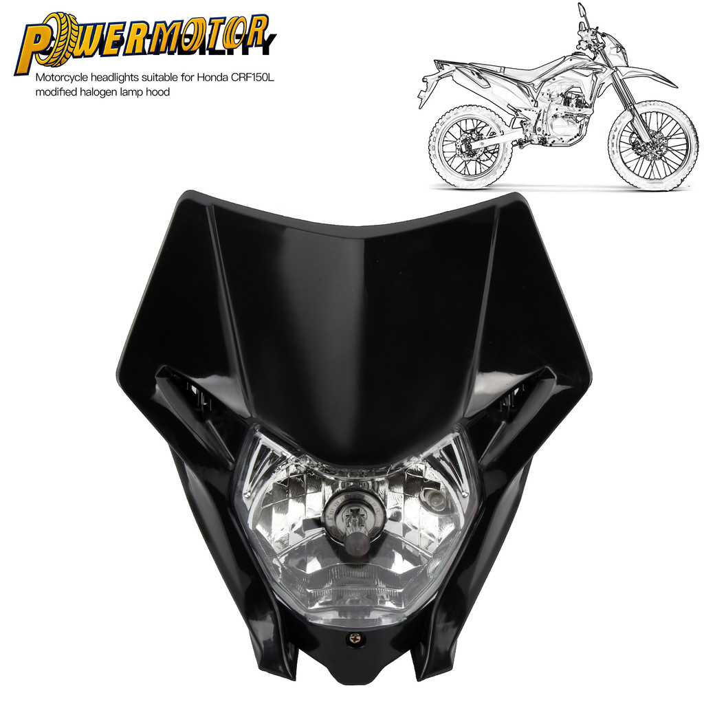 For Honda CRF150 CRF250 CRF450 CRF 150 250 450 Motocross H4 Halogen Headlight DRL Headlamp Plate Mot
