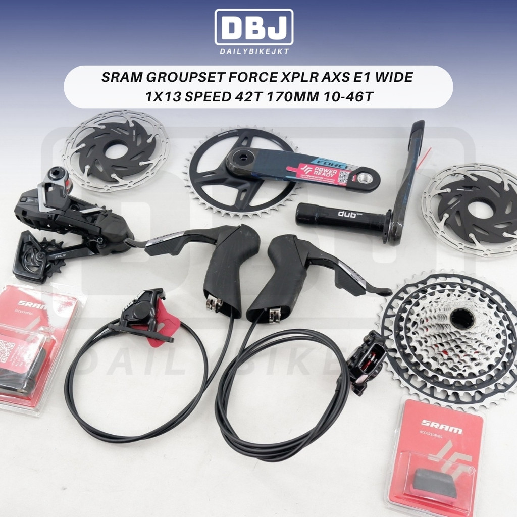 SRAM GROUPSET FORCE XPLR AXS E1 WIDE 1X13 SPEED 42T 170MM 10-46T