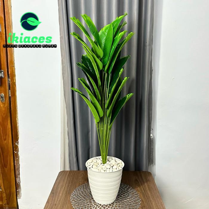 Promo DAUN PISANG PLASTIK JUMBO 1 METER 24 DAUN DEKORASI BUNGA SUDUT RUMAH BUNGA HIAS PLASTIK MURAH 