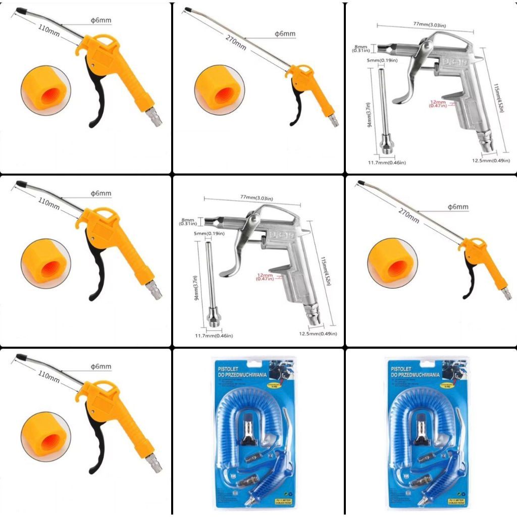 AKS DG-10  Heavy Duty Air Duster Blow Gun Cleaning Kit Set Pistol Duster Udara Set Paket Semprotan A