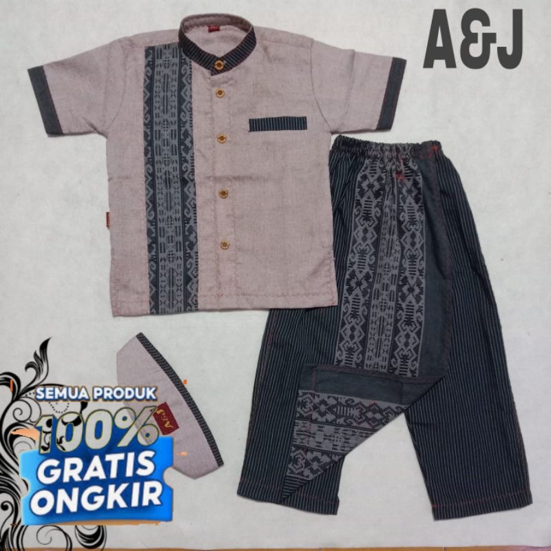 Baju Koko Sarkoci A&J Terbaru Lengan Pendek- pakaian pria lainnya