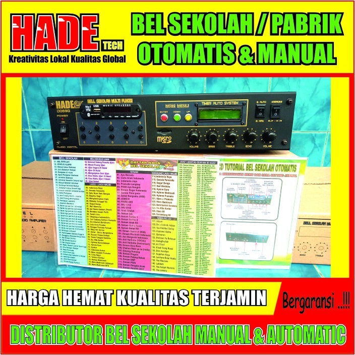 Bel Sekolah Otomatis & Manual 260 Nada Suara MP3
