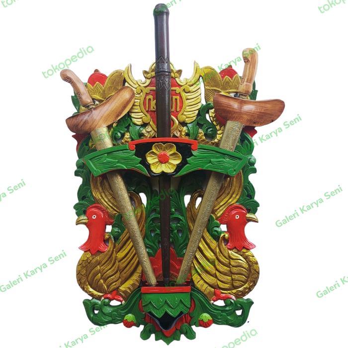 Blawong Keris Isi 2 & 1 Tombuk Ukir Naga & Burung Logo Jogja Sungging