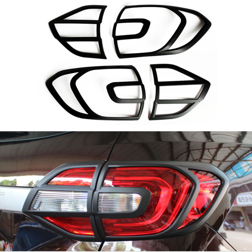 FOR FORD EVEREST ABS electroplated car rear tail light matte black exterior tail light frame decorat