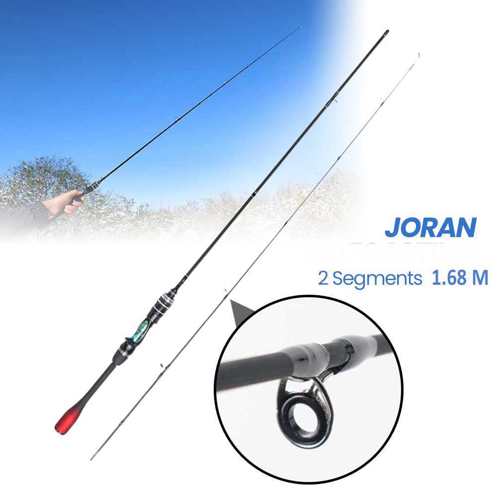 Joran Pancing Spinning Baitcasting 2 Segments 1.68M, Joran Sambung Carbon Kuat Untuk Casting Ikan Ga