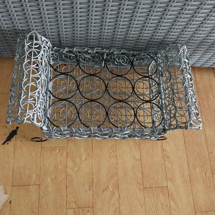 Keranjang air mineral isi 12 model kotak besi Rotan - Merah Terlaris