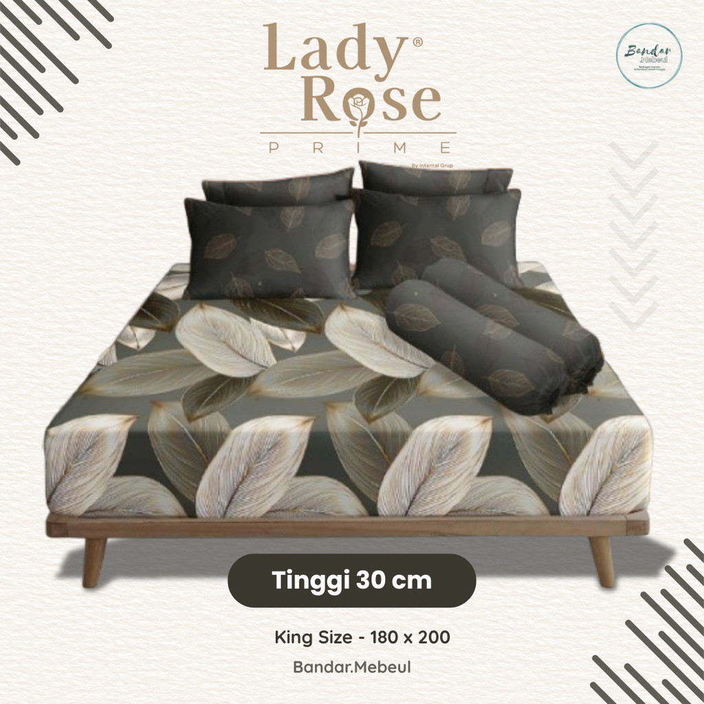 Sprei Lady Rose Prime Tinggi 30cm Ukuran 180 x 200 dan 160 x 200 From Internal Group