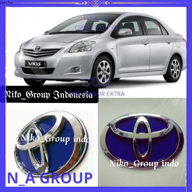 Emblem Logo Toyota Vios Gen 2 Crome 2008-2012