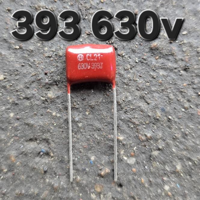 ( 393 630v )  630v393j CL21 630v 393j 393 393k 393j 39 nano nf 39nf 400v 450v 400 450 v volt kapasit