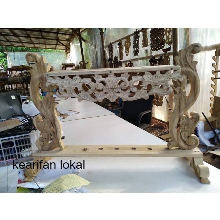 jagrak keris motif kembang kantil full jati kualitas bagus ukir jepara asli temuan