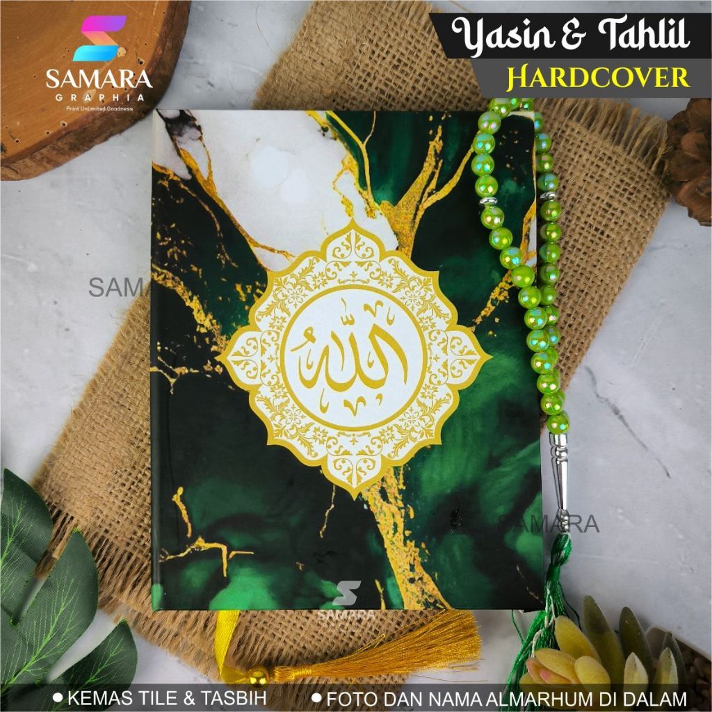Buku yasin dan tahlil hardcover lengkap foto almarhum souvenir tahlilan pengajian 40 harian marwa 3
