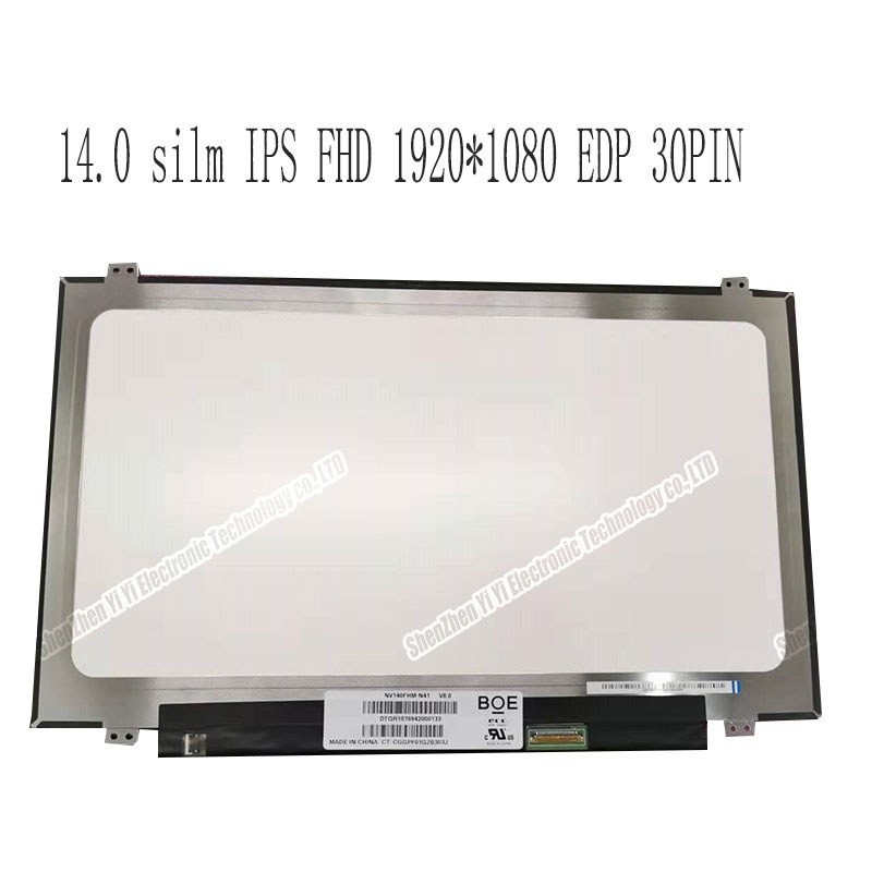 NT140FHM-N44 NV140FHM-N44 NV140FHM-N49 14.0" Laptop IPS LCD Screen New LED splay Matrix eDP 30 P Pan