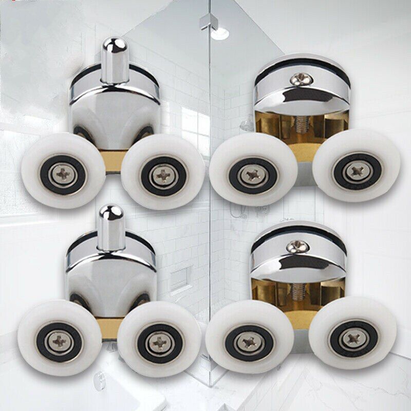 2Pcs Roda Pintu Kaca Sliding Kamar Mandi 23 25Mm Roda Shower Box Kamar Mandi Roda Kamar Mandi Kaca