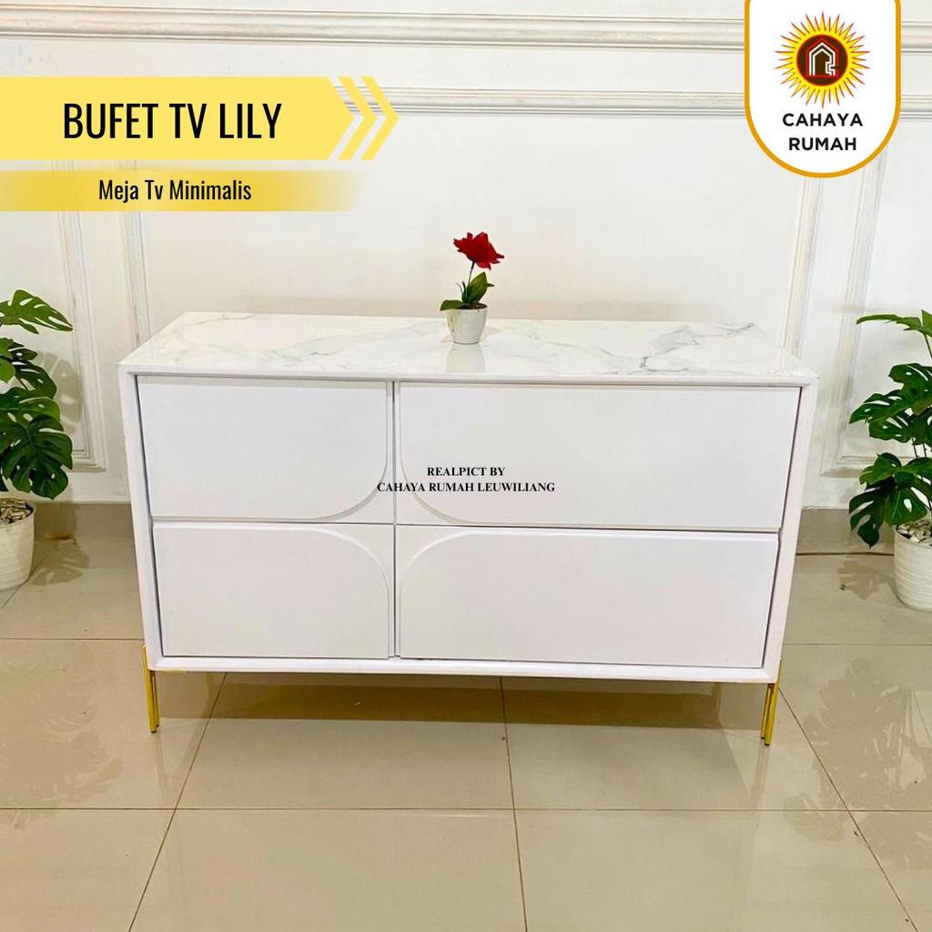 Cahaya Rumah Leuwiliang - Buffet Aesthetic Lily / Meja Tv / Buffet Tv / Meja Kecil | Bisa Custom War