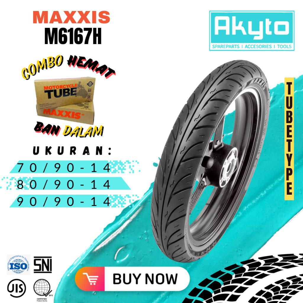 BAN MAXXIS M6167H TUBETYPE BAN MOTOR RING 14 / BAN R14 (70/90-14 , 80/90 R14 , 90/80 R14)