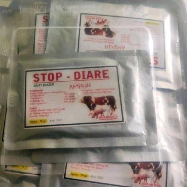 STOP DIARE AMPUH 10G   sangat efektif untuk mengobati diare pada kambing & sapi