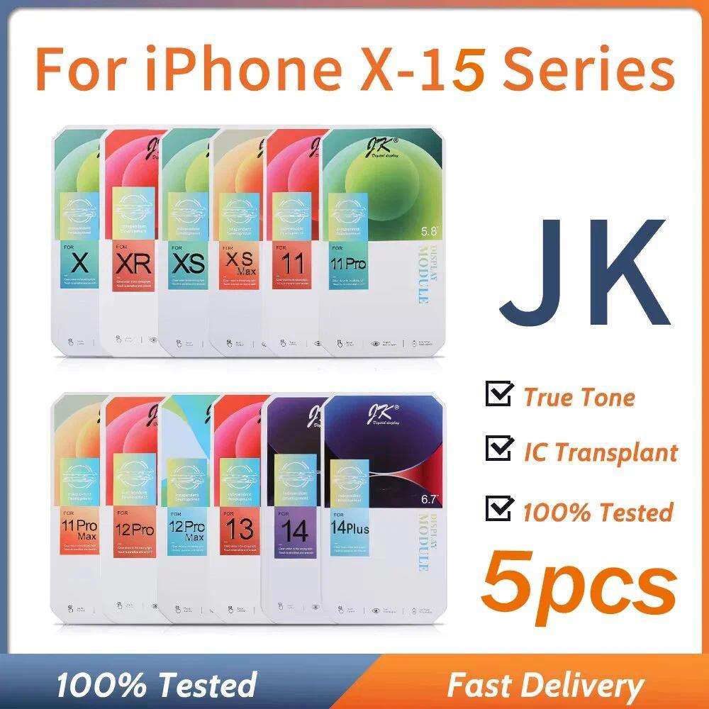 5Pcs 100% JK Incell  soft oled For iPhone X XR XS MAX 11 1212 Pro MAX  13 LCD splay For IPhone13 14 
