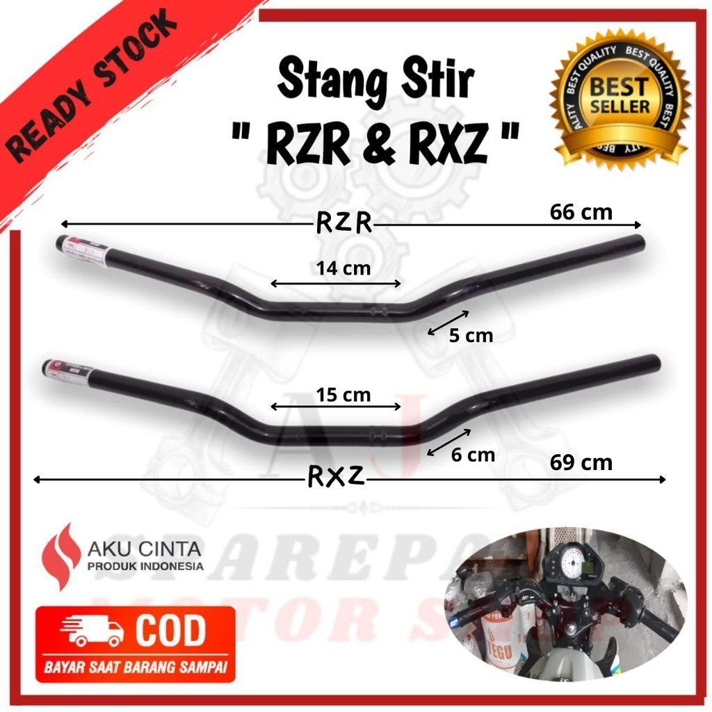 Stang Setang Stir Setir Motor RZR RXZ Roadrace Balap Herex Universal pnp Sonic Satria Vixion New Cb1