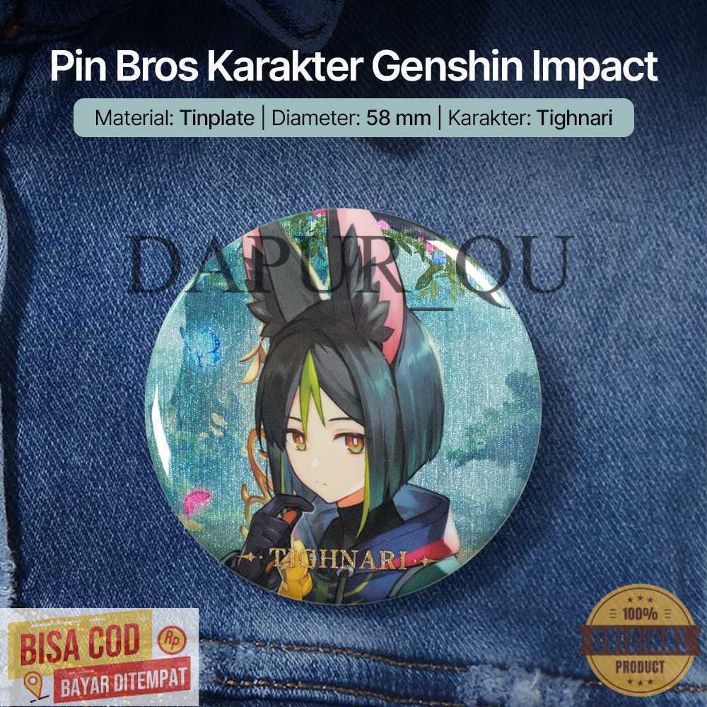 Dapur_Qu YWZL Pin Bros Karakter Genshin Impact Background Theme Can Badge - YZ015
