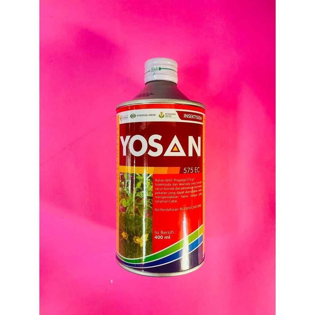 Insektisida YOSAN 575EC Pengendali Tungau pada Cabai berat 400ml produk PETROSIDA GRESIK