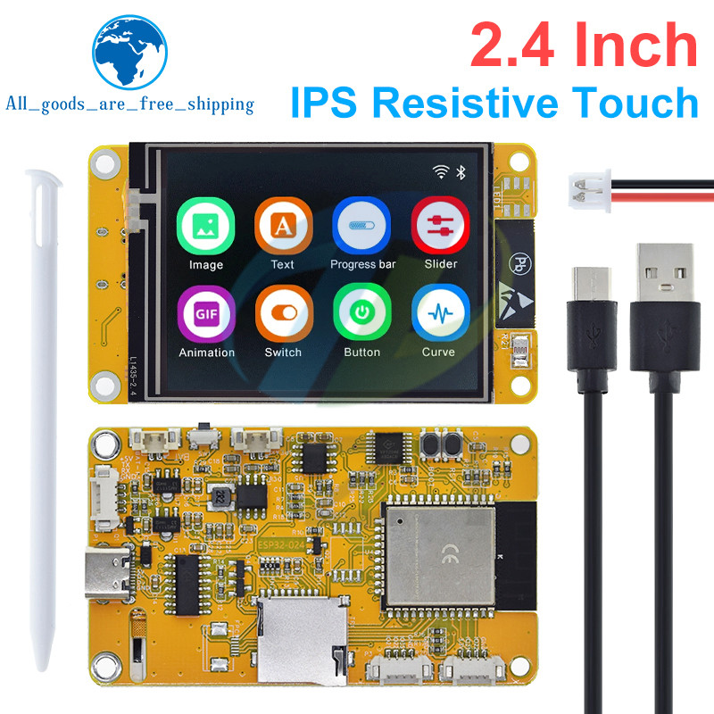 TZT ESP32 LVGL WIFI&Bluetooth Development Board 2.4 inch LCD TFT Module 240*320 Smart splay Screen W