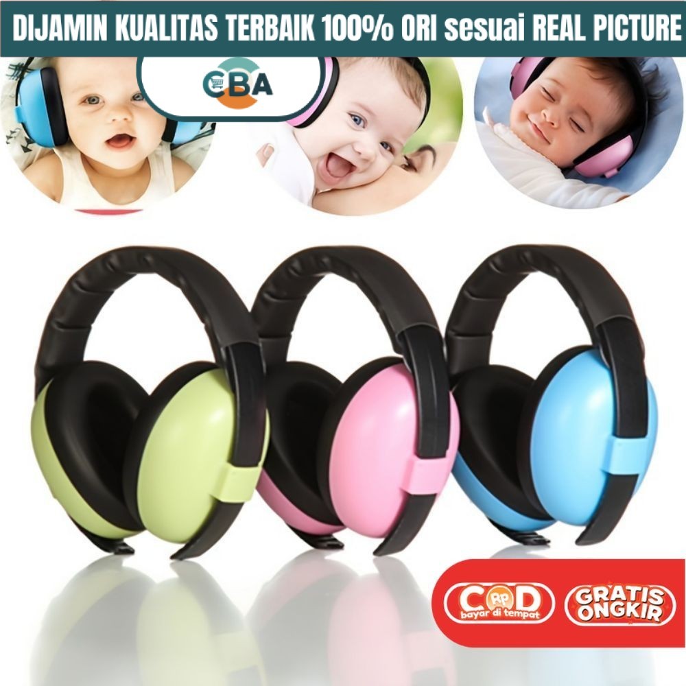 CBA Earmuffs Penutup Telinga Anak Bayi Remaja Dewasa Peredam Suara Naik Pesawat Import Termurah