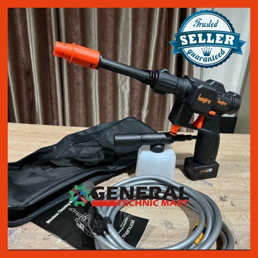 KENJIRO HPW 24V Jet Cleaner Cordless Baterai mesin cuci motor ac mobil Jet Cleaner Cordless Steam ku