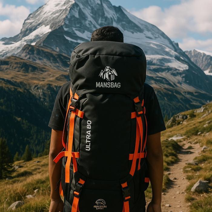 Tas Gunung 60L Bahan Kordura 1000 + Frame & Besi - Ransel Carrier - army